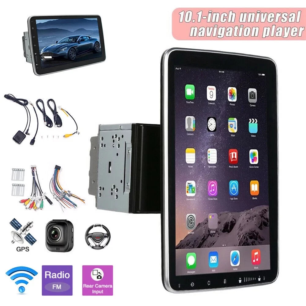 GPS Dual Android Screen Wifi 9.1 Din On-Board Navigation Touch Player Jahy2Tech Inch 10