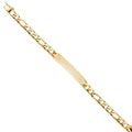 14k Link | Gift Yellow Women Gold 16.4 Men’s Weight Gold  Figaro for Bracelets | 14KY ID 8" Jewelry and Chain Bracelet for | Men -