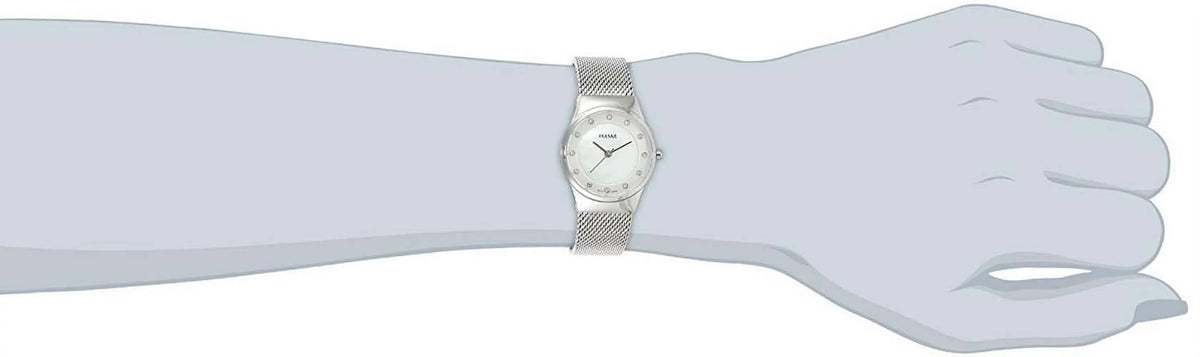 Easy MOP PH8053 Crystal Bracelet Design Watch Mesh Swarovski Dial Women's Steel