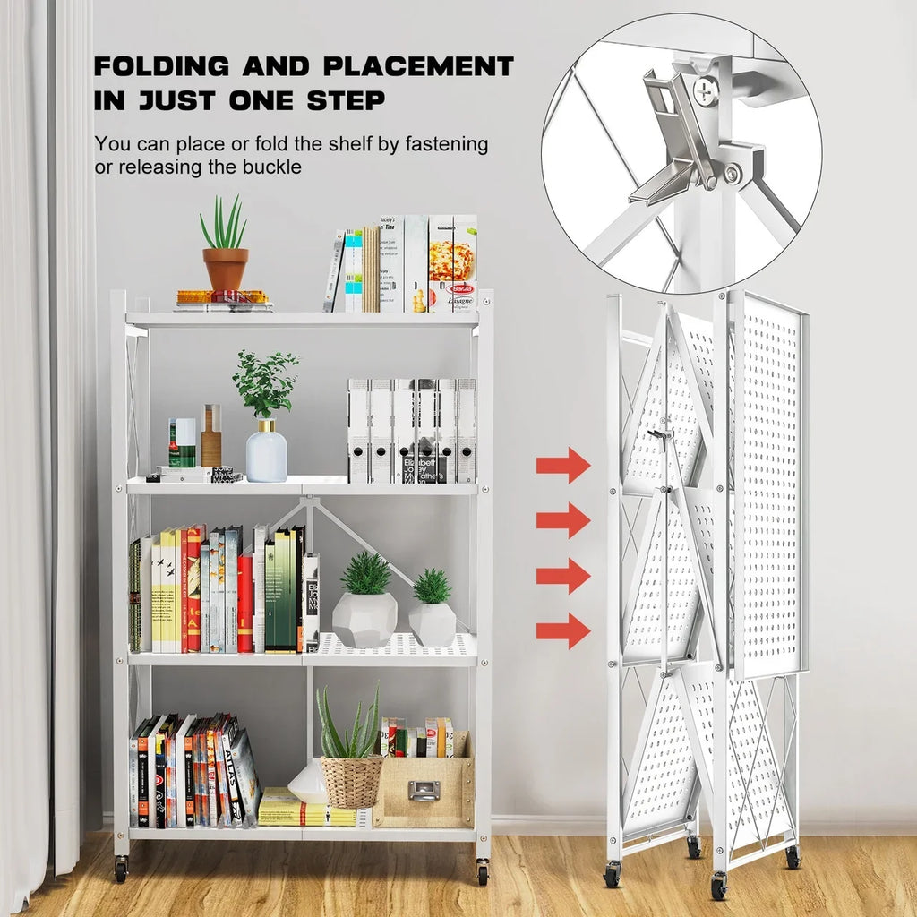 QRInnovations  Design Duty Shelving Tier Rack White Heavy 3/4 Modern Storage