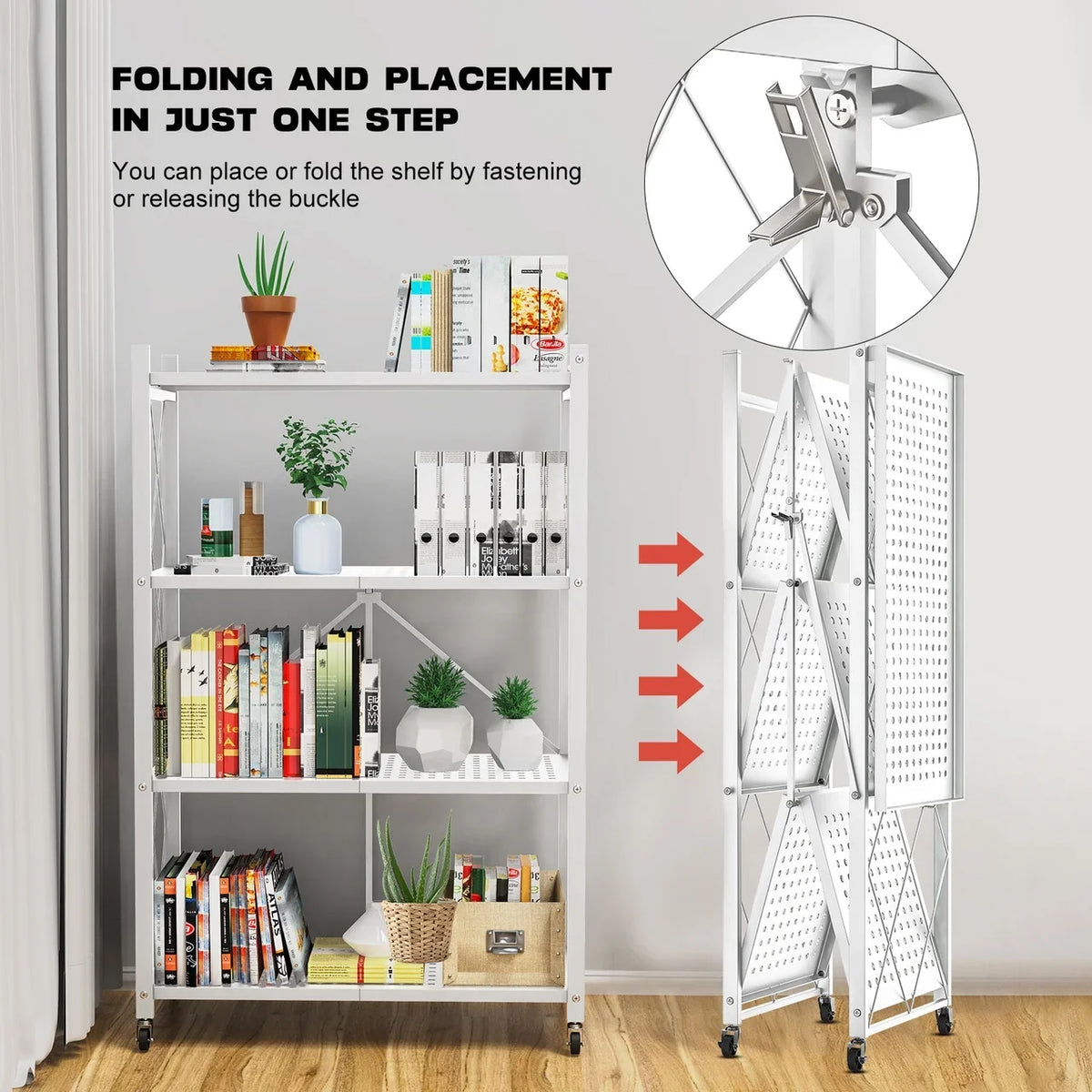 QRInnovations  Design Duty Shelving Tier Rack White Heavy 3/4 Modern Storage