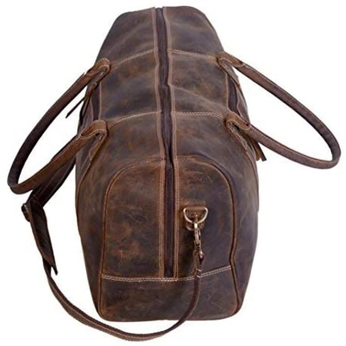 Fashion Adjustable Spacious Men's FR Vintage Shoulder Stylish 20" Strap Bag | Leather Duffle Co. & Buffalo | Distressed