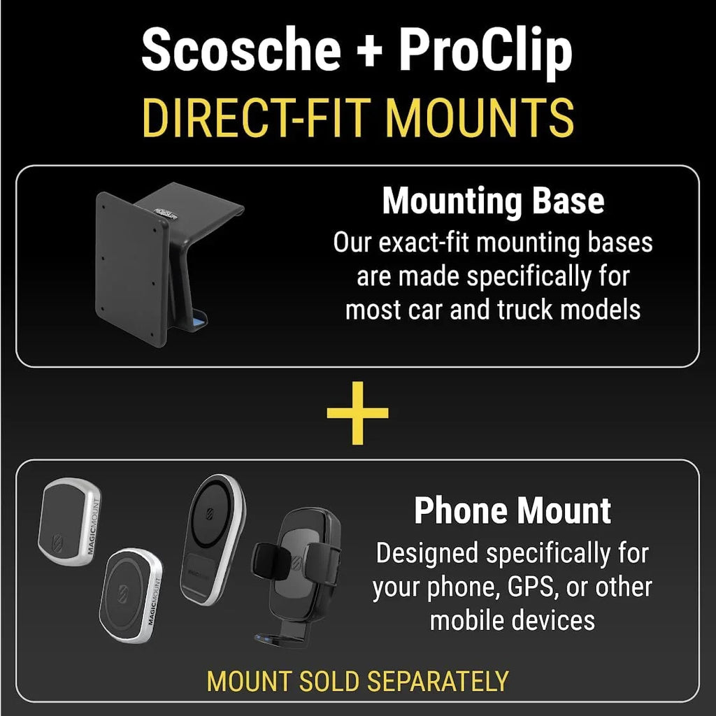 GMC Scosche Console 2020-2023 Silverado Mount ProClip Base Left-Hand (Mounting Chevy Only) 1500, & 2019-2021 Compatible Sierra Silverado Sierra PC835471 2500/3500 2500/3500 2019-2023 w/ 1500, Trucks