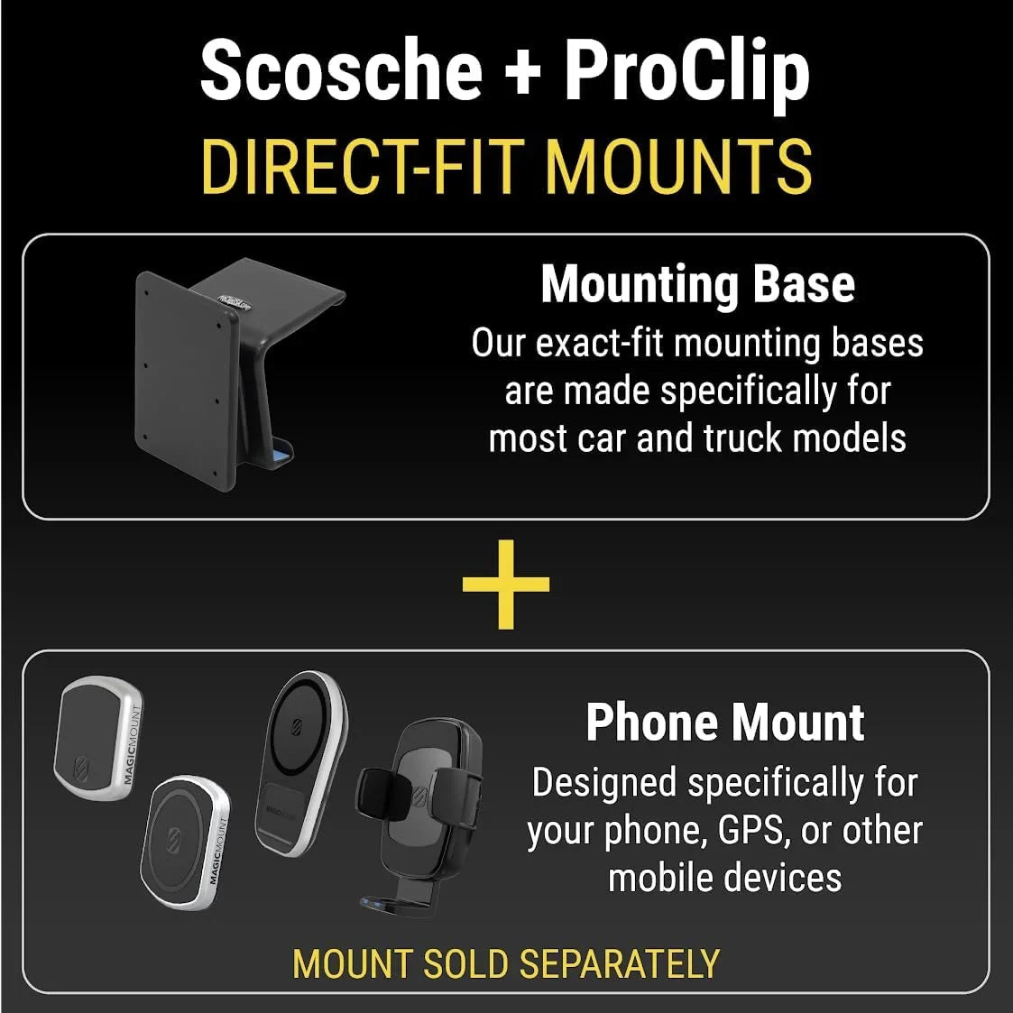 GMC Scosche Console 2020-2023 Silverado Mount ProClip Base Left-Hand (Mounting Chevy Only) 1500, & 2019-2021 Compatible Sierra Silverado Sierra PC835471 2500/3500 2500/3500 2019-2023 w/ 1500, Trucks