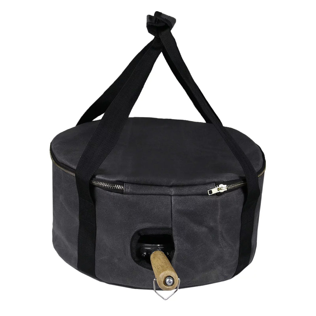 Oven Bag Container Camping Storage Gray ,Fishing Multipurpose Accessories for 12" BBQ Durable Cookware Activities ,Outdoor Carry Handbag - Bag Dutch