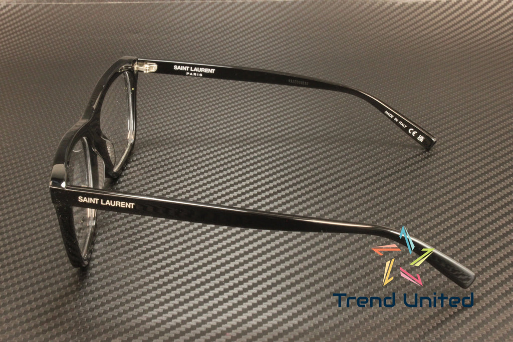Men's Eyeglasses Rectangular 55 Black LAURENT mm SL 001 481 Squared SAINT