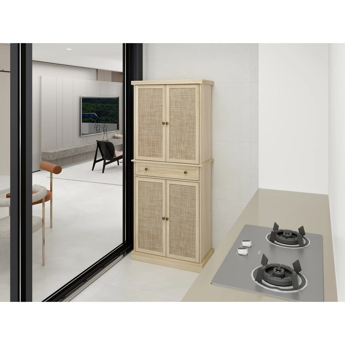 Inner Cabinet Storage Adjustable 4 with 4 with Shelves, Cabinet Drawer, Door 1