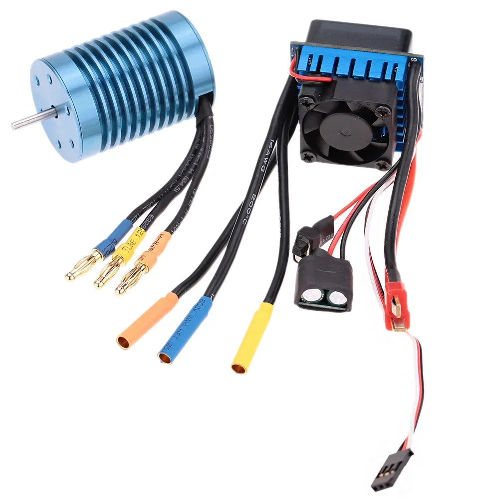Motor Brushless Controller）for 4370KV 1/10 Car Sensorless 45A Meterk Off-Road 4P Brushless Speed with RC 3650 ESC（Electric