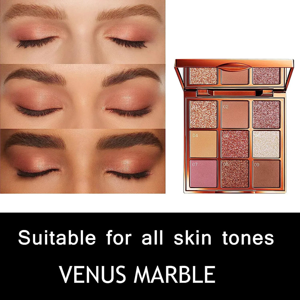 Eye Palette Colors Makeup Palletes VENUS Makeup MARBLE Eye Palette Make Shadow Eyeshadow Powder(Aestheticism) Shadow Glitter Matte Up Eyeshadow Glazed Beauty Eye 9 Shimmer