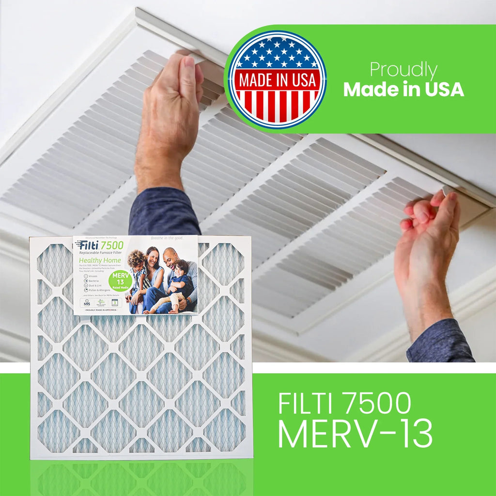 MERV Home 20x2x25in Pack) 13 Furnace Air Filti (4 7500 HVAC Pleated Filter