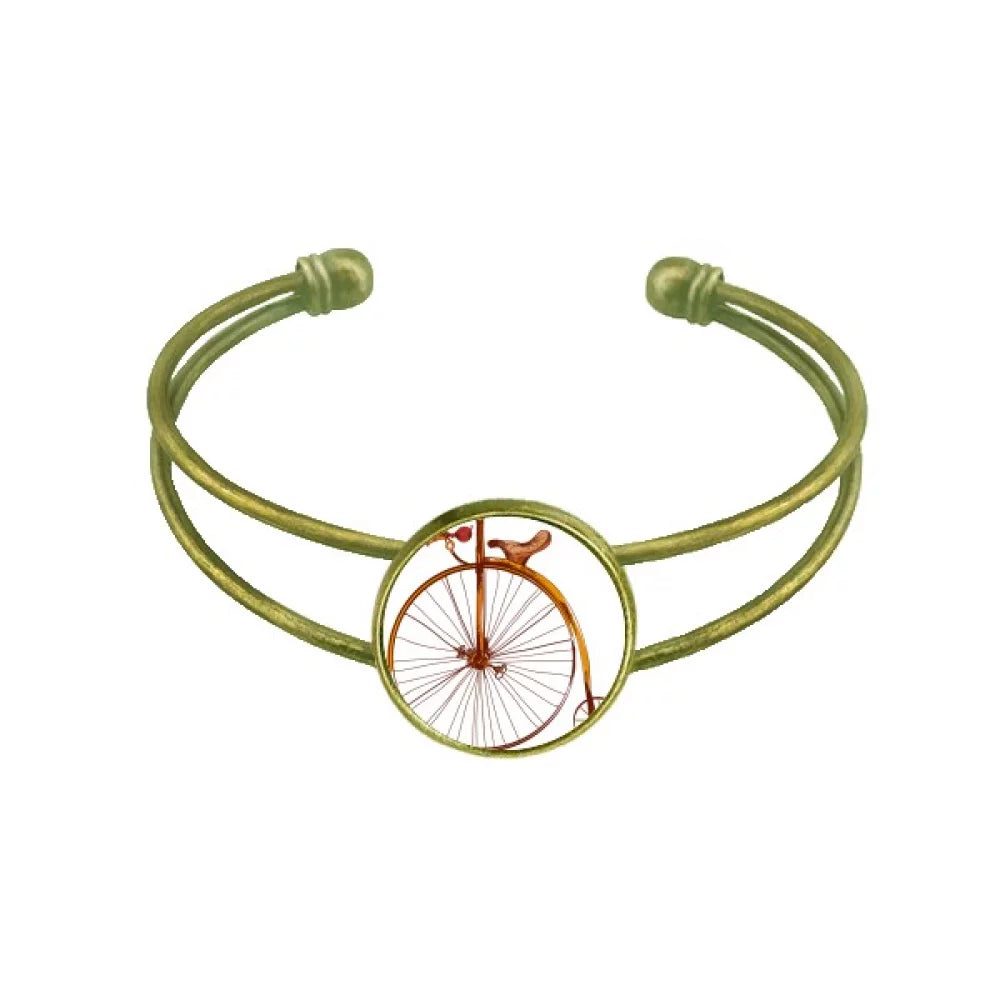 Old Retro Bracelet Wheeler Britain Cuff Bicycle Fashioned Open High Jewelry Bangle