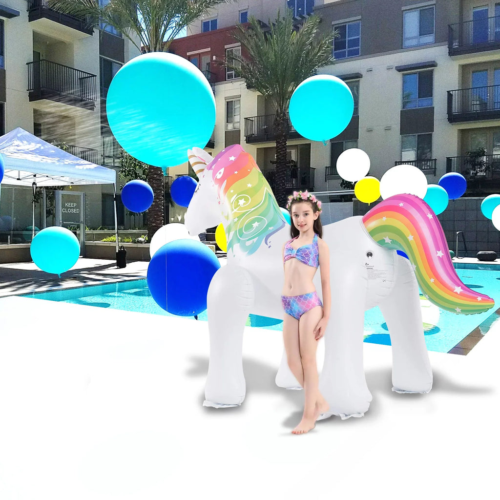 Sprinkler Yard Inch Inflatable for Sprinkler, Unicorn (63 Tall) Unicorn Lawn Kids Irene