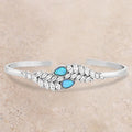 Size Silversmiths Crystal Silver Mystic Falls One Cuff Bracelet Women's Montana Opal