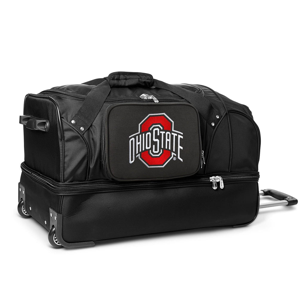 Bottom Rolling 2-Wheel MOJO Black 27'' State Ohio Bag Drop Buckeyes Duffel