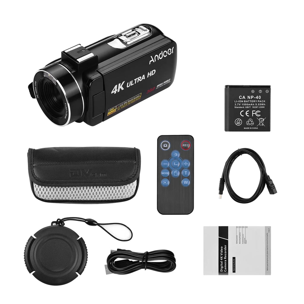 DV 3.0 IPS 4K Professional DV IPS Video Camera 3.0 Andoer-2 Camera Video Function Inch Handheld Monitor Inch ERYUE Inch QISUO Camera,Video