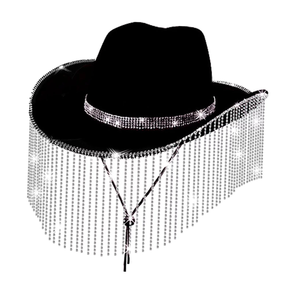 Hat Camping for Beach Unisex Men Cowgirl Festivals Strap Sun Segolike Protection Hat with Sun Chin Black Lightweight Backpacking Street Hat Cowboy Sunhat