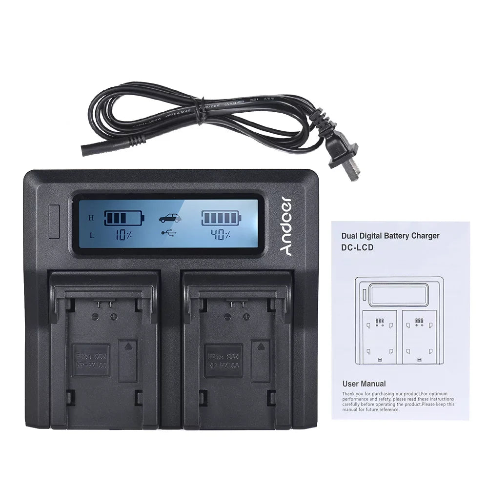 Sony A7RIII A7III A7SIII LCD for A9 NP-FZ100 Suzicca Channel Replacement Dual Battery