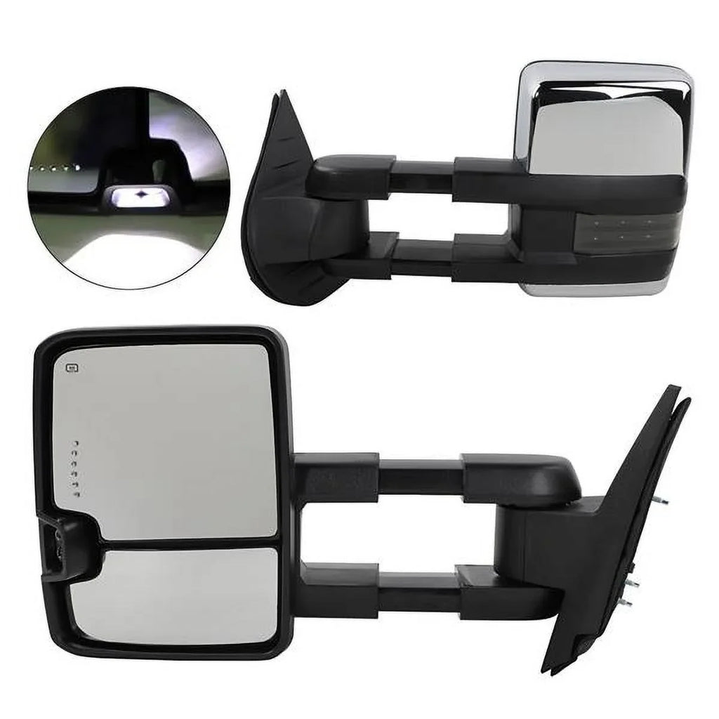 Towing Power Lamp LED for & Heated Backup Signal Mirrors Chrome 07-13 Tahoe Chevy
