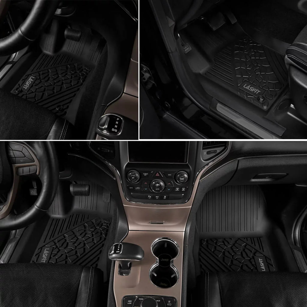 Row Weather only),All Fit Grand Mats （Fit Floor Seating Set Durango 2015 ONLY）,for TPE 2013-2021 Dodge on rs Bench Cherokee for Jeep Seating Bench Floor (Fit 2nd Lasfit 2013-