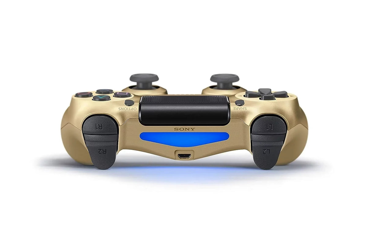 PS4 Gold with Controller - BOLT New Bundle AXTION Blue Wireless Earbuds With DualShock Like