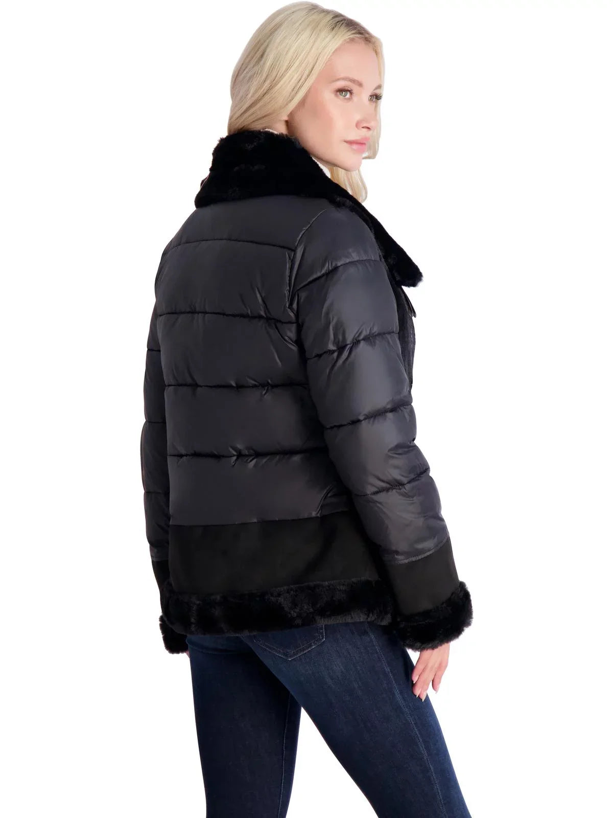 Coat Women's Mixed Puffer Saylor Media Tahari