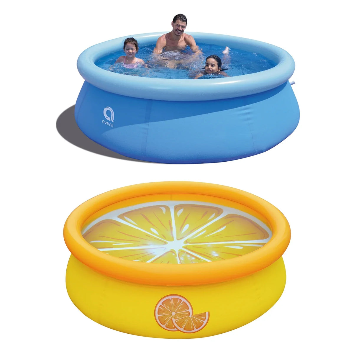 Orange Pool Inflatable Prompt Pack) JLeisure Outdoor Swimming Set & (2