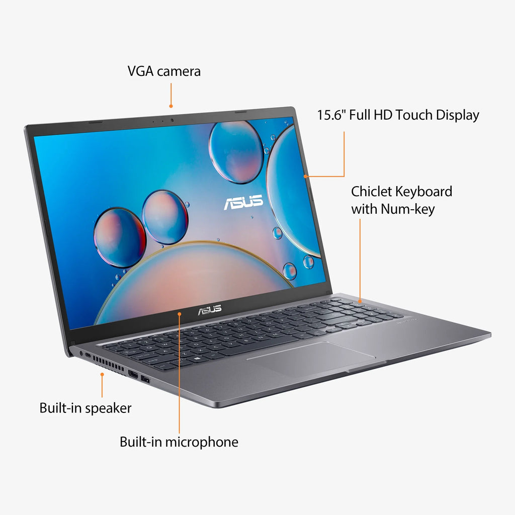Touch F515EA-WH52 ASUS Win 15.6” Laptop, PC Home, Intel 11 Vivobook (Refurbished) Restored Core 512GB, i5-1135G7, FHD 8GB,