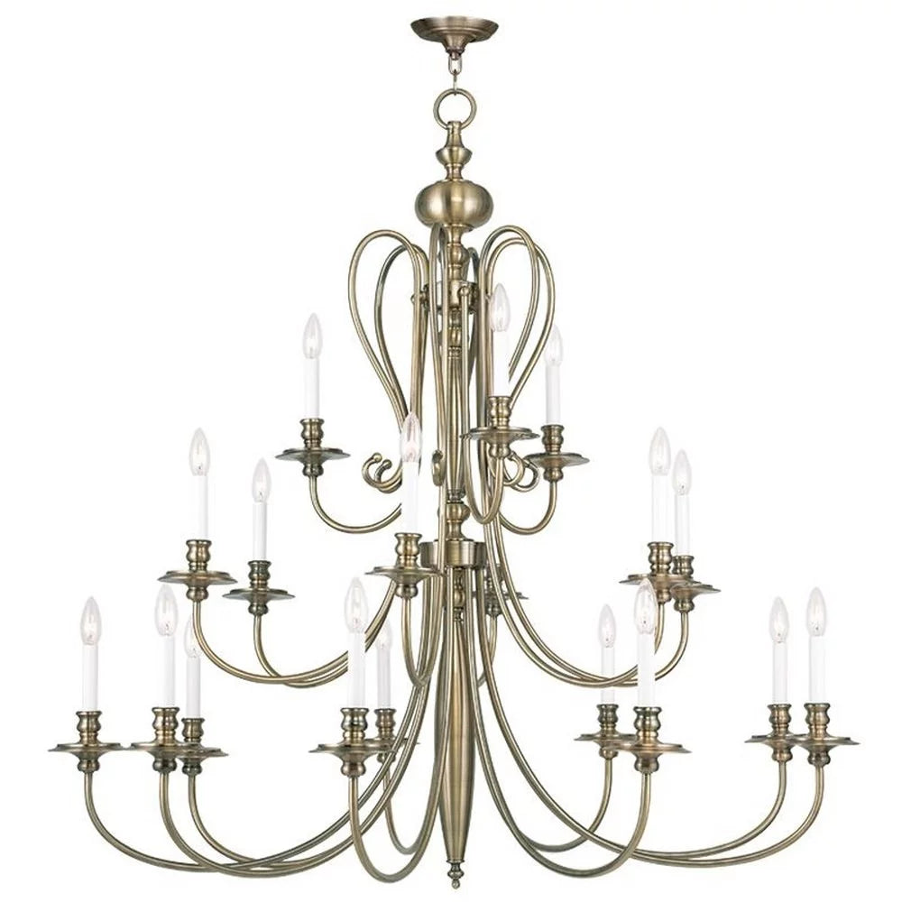 '- Inches Light 46 18 in high - by Design 5179-01-Livex Chandelier Inches 44 Traditional Lighting-Caldwell wide