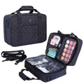 Compartments Bag- Women Cosmetic Travel Tools, with Semi-Transparent Professional Large for Handy Accessories KIOTA Makeup Up Cosmetic Train Jewelry, Bag | Make for Organizer Case Toiletry,