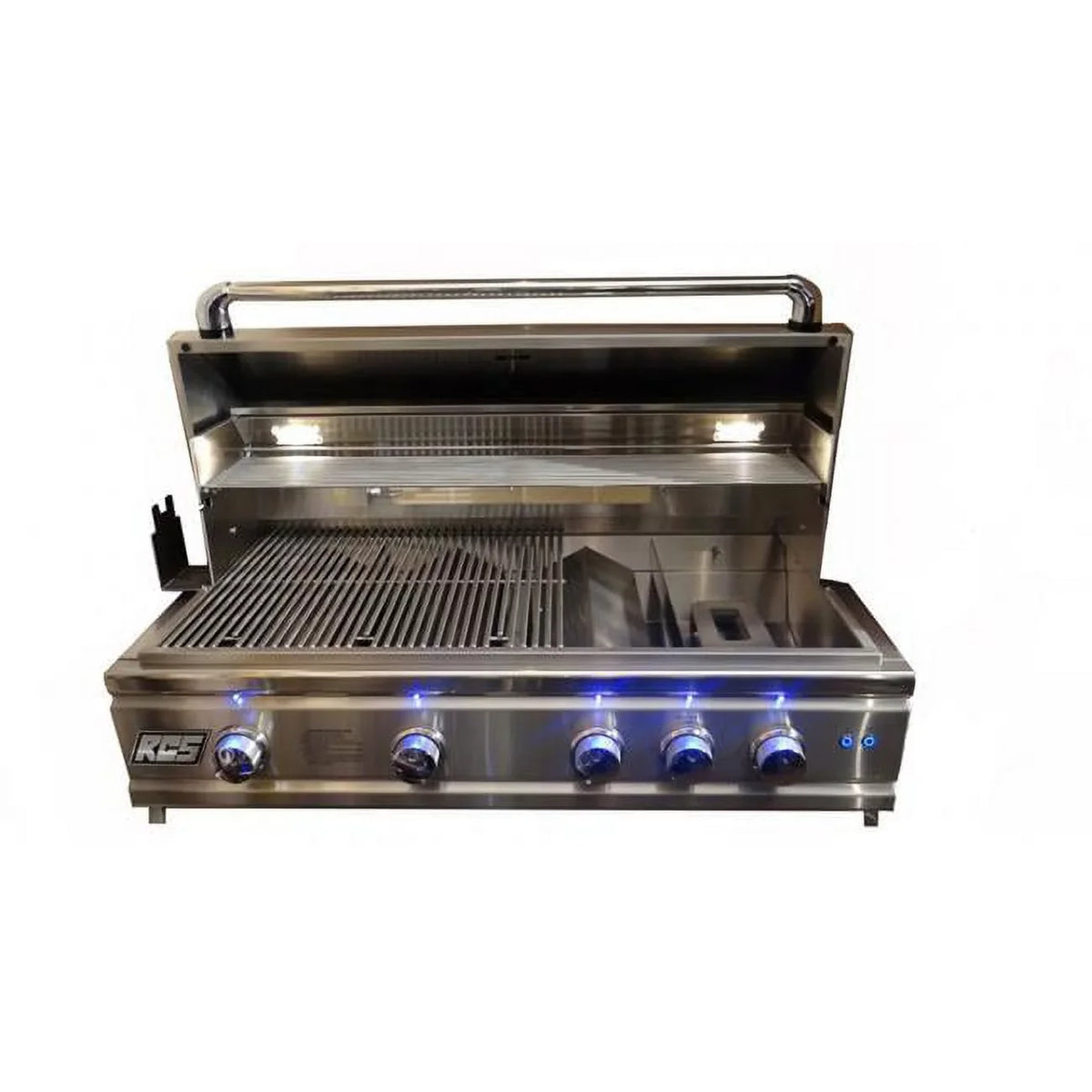 LED Cutlass Pro with in. Burner Rear Blue Grill, 38