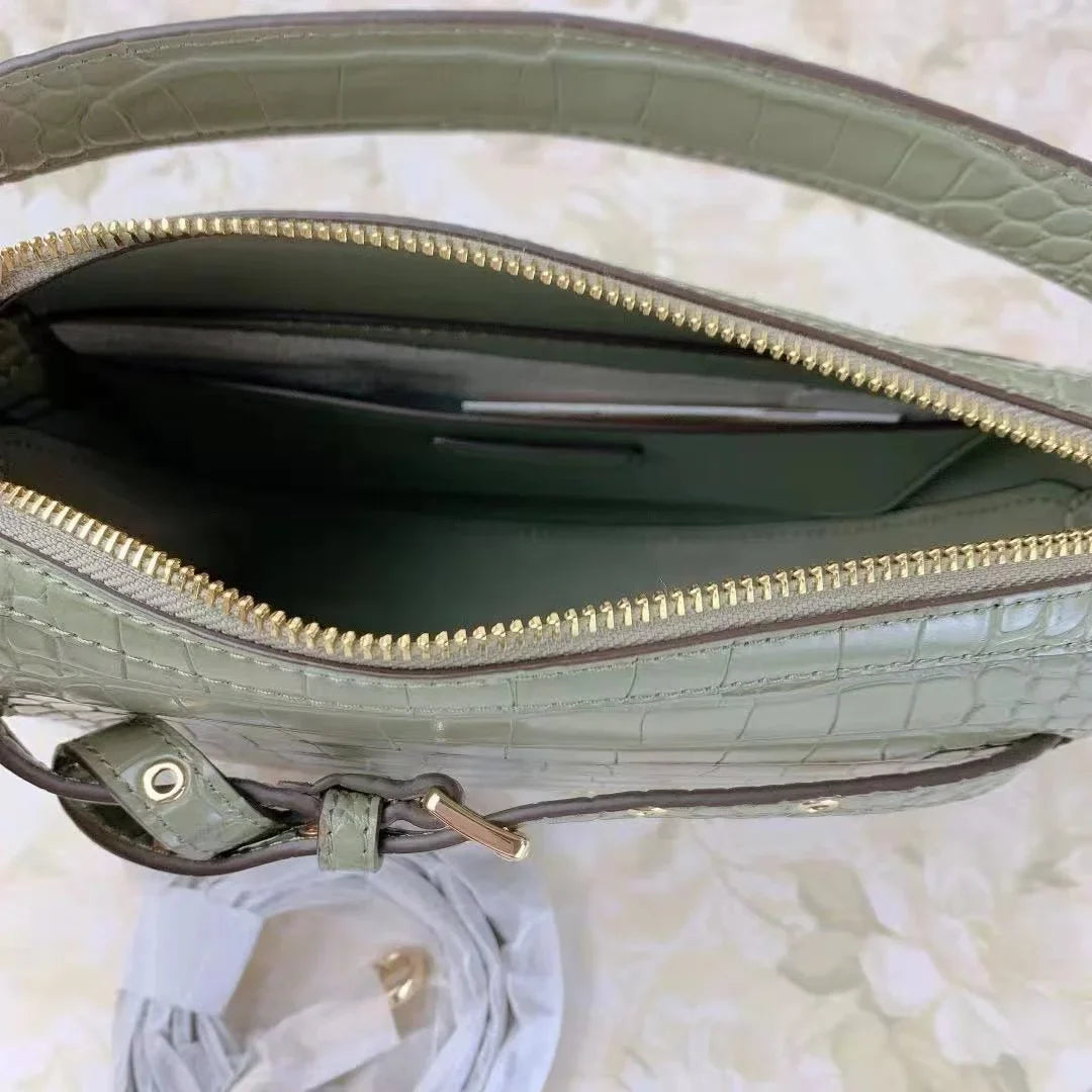 Kors Green 35T1Gu5C6E Half Moon Emilia Army Crossbody In Bag Michael