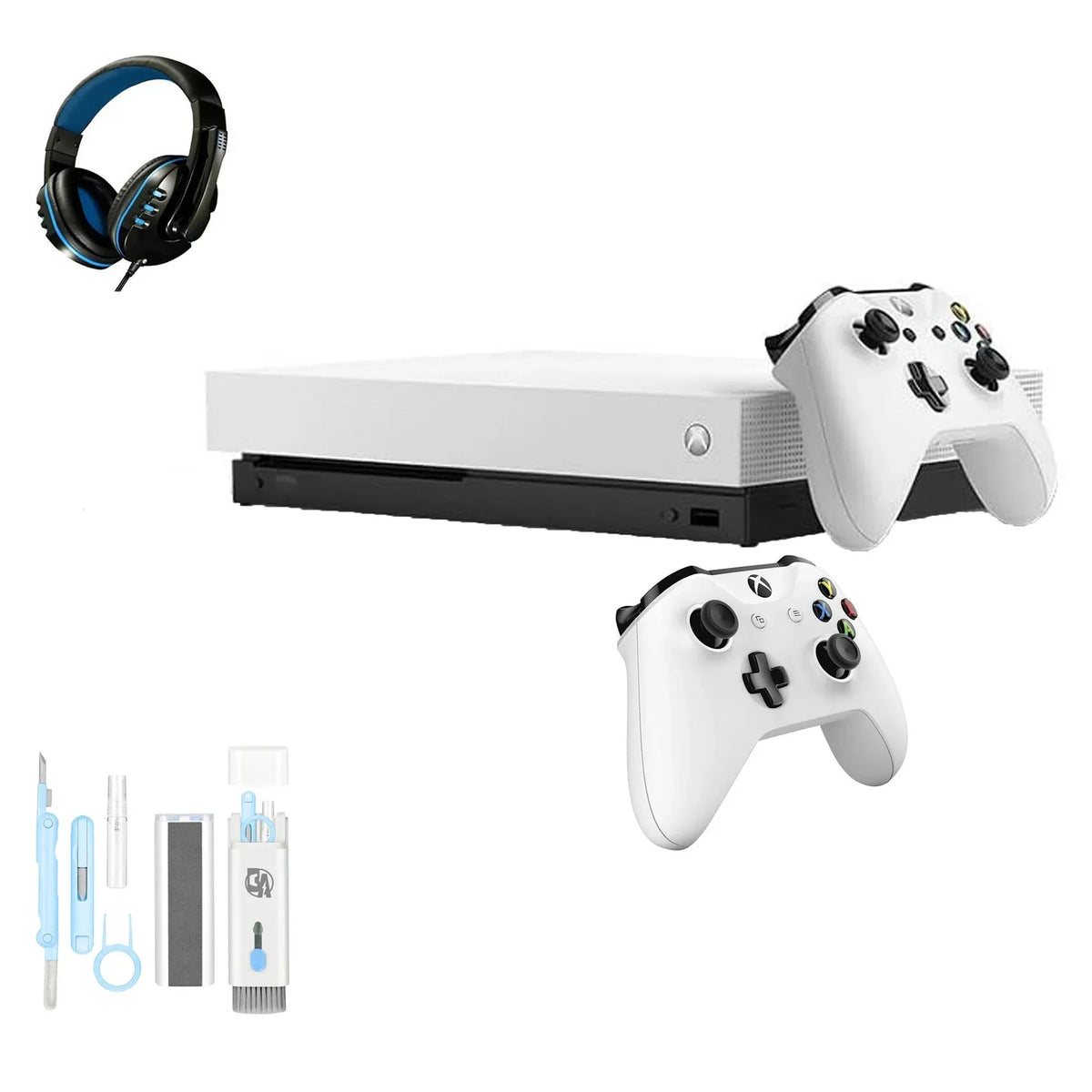 AXTION One 4K 2 Xbox Cleaning New) HD with BOLT Bundle Pre-Owned with Ultra (Refurbished: Like White X Kit Microsoft Headset Controller, 1TB