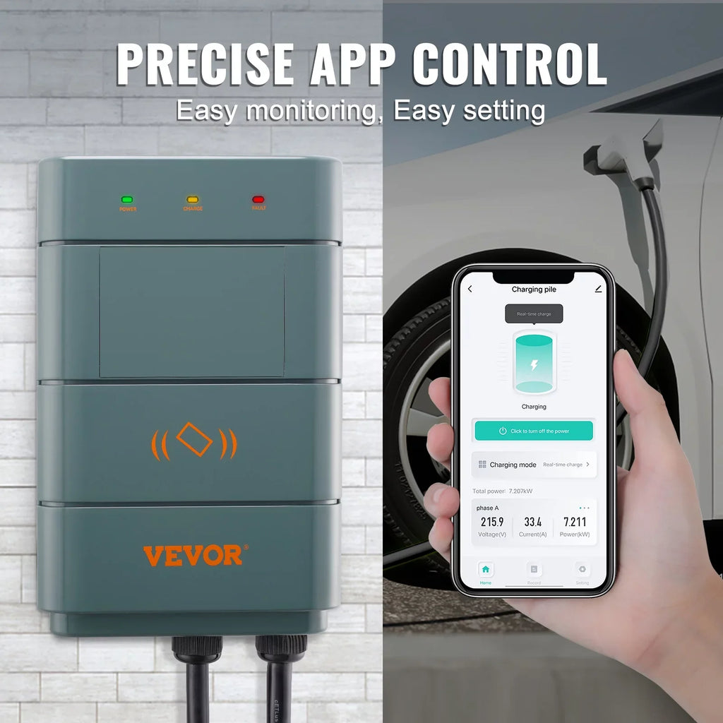 Station 2 Level Vehicle Charging SKYSHALO Electric NEMA14-50 EV Charger 40A Home