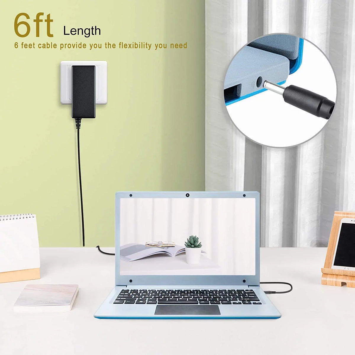 Ultra 12V EV-C-116-1 Power AC Wall Charger for Adapter EV-CH-116-1-BK Thin 11.6" EVOO Laptop Cord