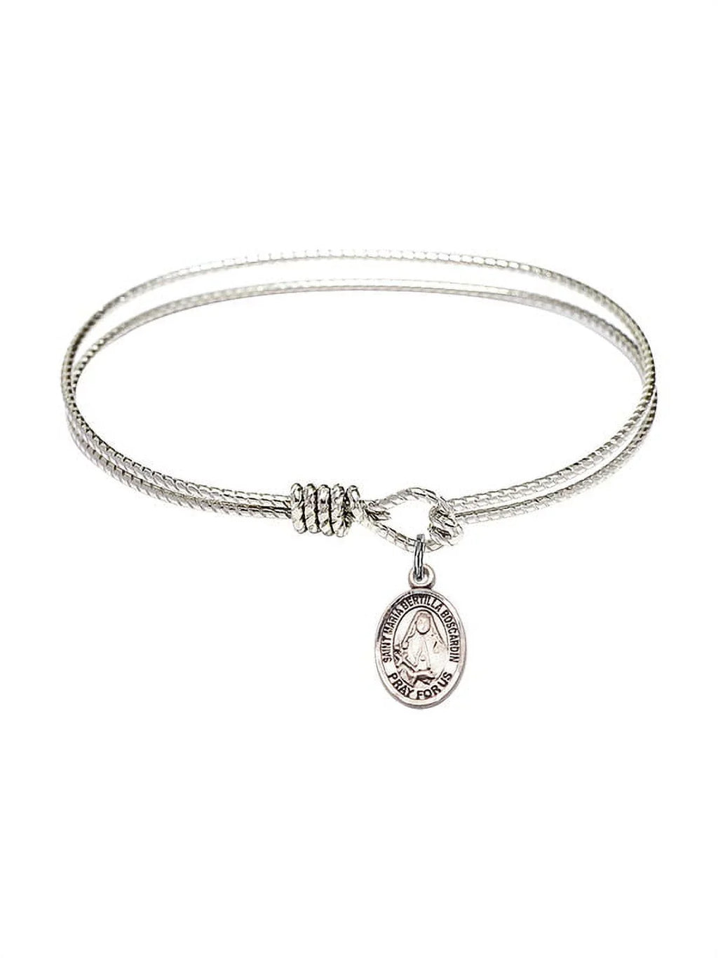 Bracelet Sterling St. Bangle Silver Maria 6 1/4 Bertilla Hook inch w/ Oval in Eye Boscardin