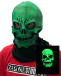 Mask Uv Sock Green Skull