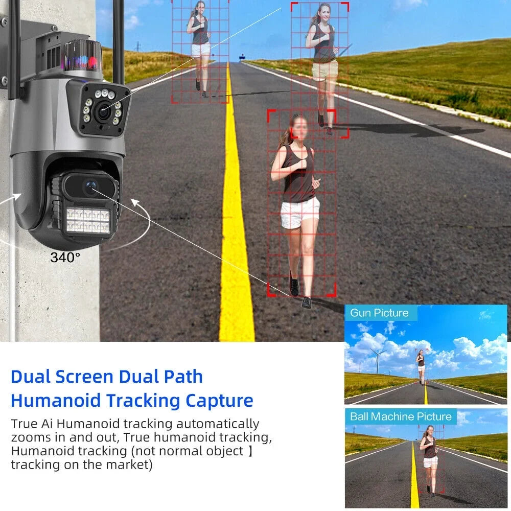 Dual Liquidproof Outdoor Enhanced Audio 1080P IP66 TF HD Slot Real-time Camera Two-Way Card Antenna