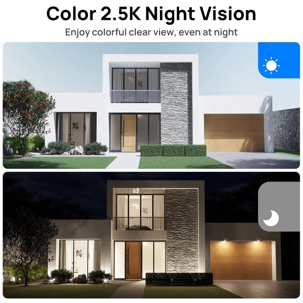 Solar Hybrid 4MP IP PTZ VIKVIZ 2K with Panel WiFi Light Wireless Battery Smart Outdoor Camera