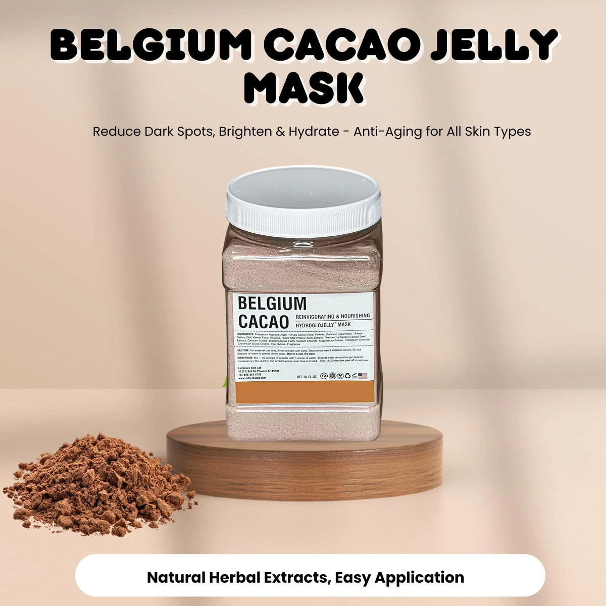 Type, Cacao fl Peel Facial off Reducing Jelly Skin Dark Skin Aging, All Belgium Spot, Mask, Luminous 30 Mask, Anti oz Lab