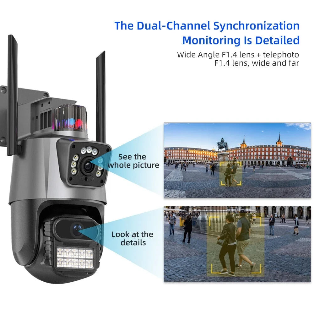 Dual Liquidproof Outdoor Enhanced Audio 1080P IP66 TF HD Slot Real-time Camera Two-Way Card Antenna