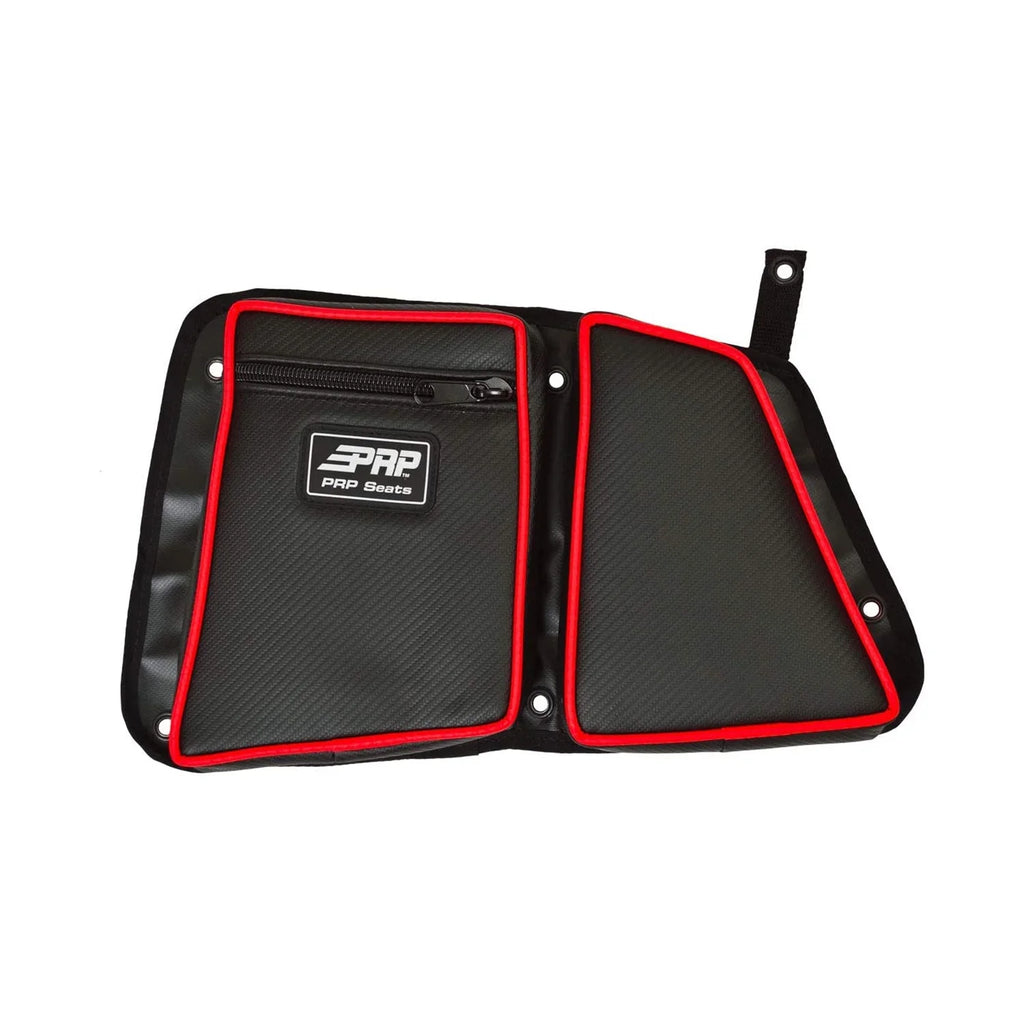 PRP Pad, Carbon E41-214 Rear Storage Bag Side Seats Fiber Knee Red with Door