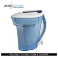 Zero white Ready Liquid Cup Pitcher, Pour ZeroLiquid Filtration 10 100,