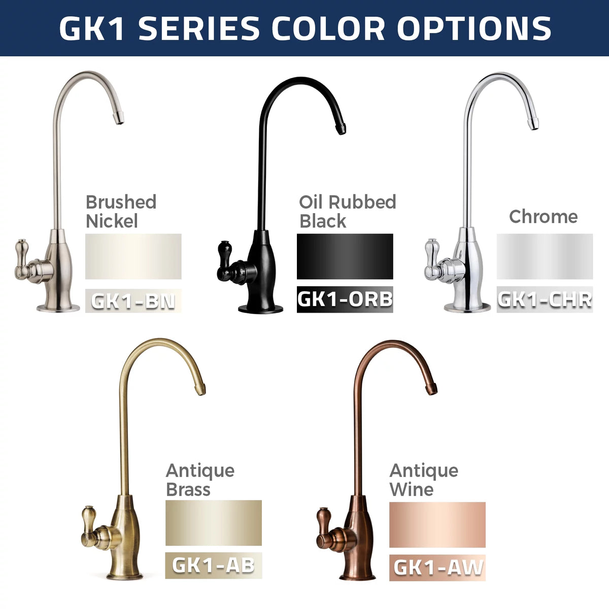 Wine Duty Faucet, Bar Osmosis, Antique Reverse High Drinking Kitchen Spout Liquid, Heavy GK1-AW Contemporary Sink RO iSpring