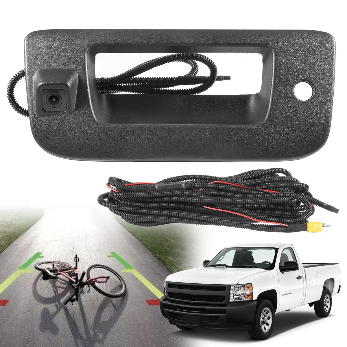 Silverado/GMC Sierra for Camera Handle Rear Backup 2007-2013 Chevy Tailgate View 22755304