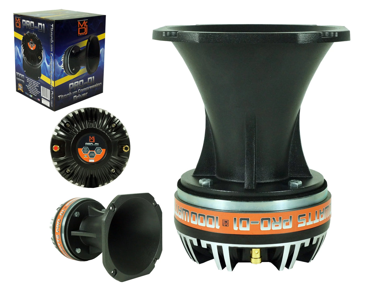 Compression Tweeter Super Titanium Horn Aluminum Bullet MR Driver High PRO-D1 DJ with