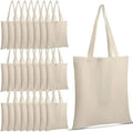 Shopping Reusable x Blank 13 Plain with Tote 24 Bags, Crafting and Handles H W 15 Canvas Pieces Grocery Cloth Inch DIY Bags Lightweight Decorating, for Canvas Bag Inch