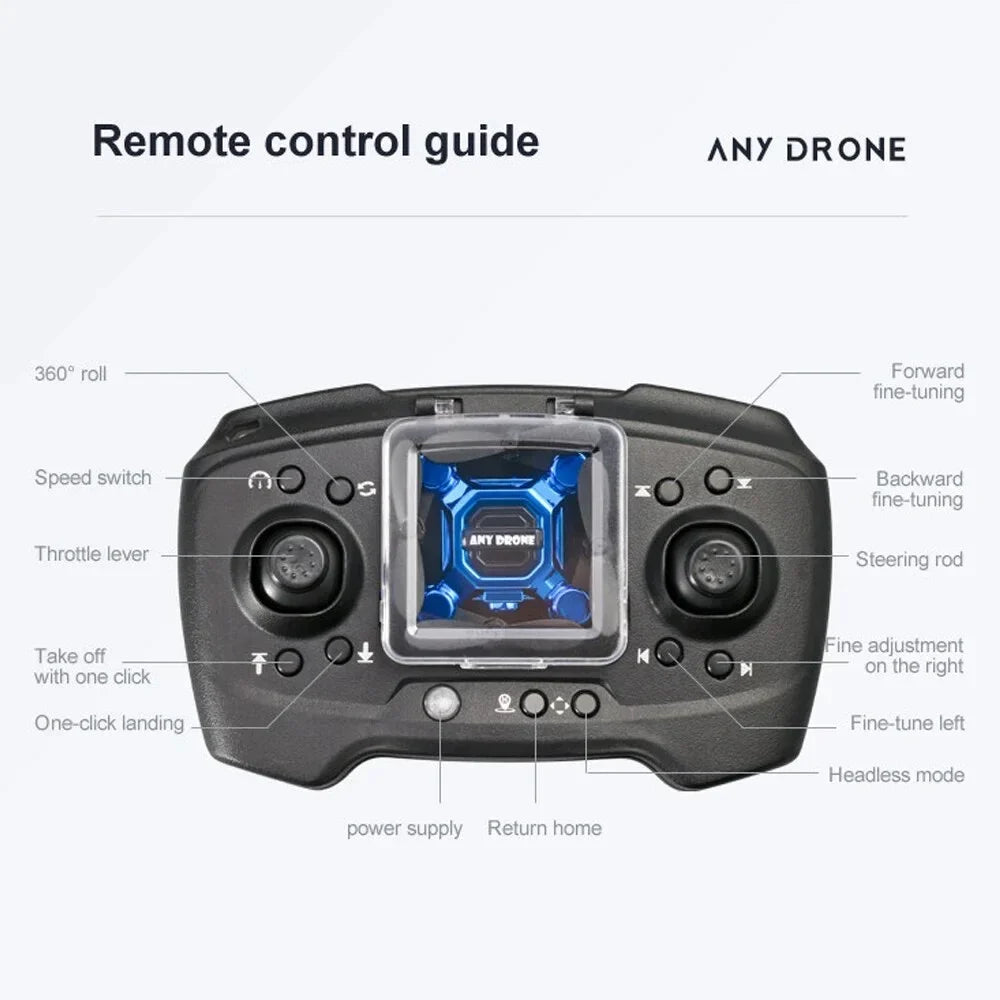 RC RC for 360° Hovering K04 Land One Camera Beginners Auto Kids, Gift Suitable Flip for HD Foldable Key Aircraft Quadcopter Drones Mini Headless Toys Drone