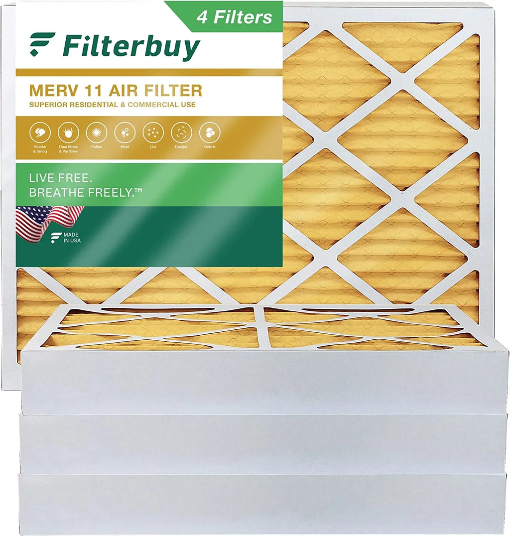 Filters Pleated 12x18x4 MERV (4-Pack) AC Air HVAC 11 Filterbuy Furnace