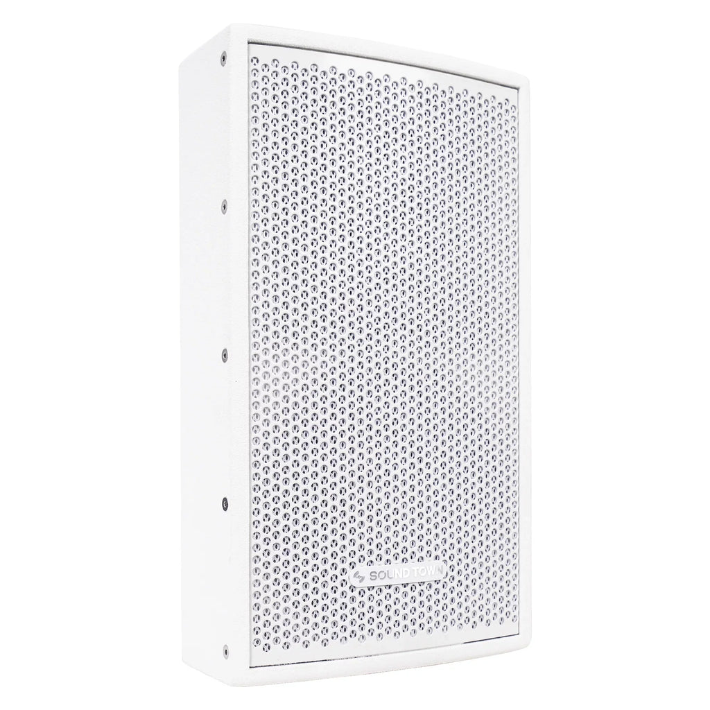 Drivers, Birch Professional Series 350W Karaoke, Church for Sound, Bar, Brackets Live Compression White Installation, of 8" Sound Town with Speakers, PA 2-Way U Plywood CARME DJ Pair and (CARME-U108W-