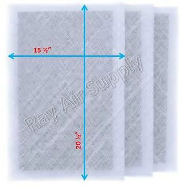 RAYAIR MicroPower Air Refills Filter WHITE Replacement Cleaner SUPPLY 17x23 Pack) Guard Pads 17x23 Compatible with (3